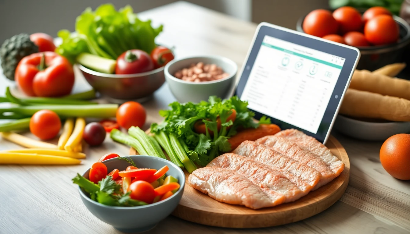 彩り豊かなバランスの取れた食事